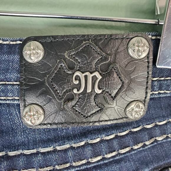 Miss Me Mid Rise Skinny Embellished Back Flap Pockets Jeans Size 27 - Picture 8 of 10